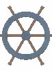 Repaired Shipwreck Steering Wheel