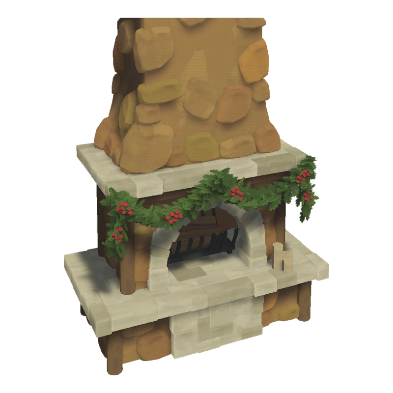 Midwinter Cabin Fireplace