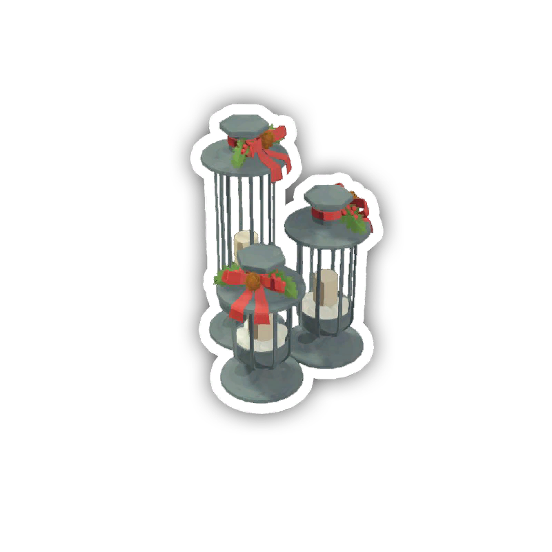 Midwinter Cabin Lantern Trio